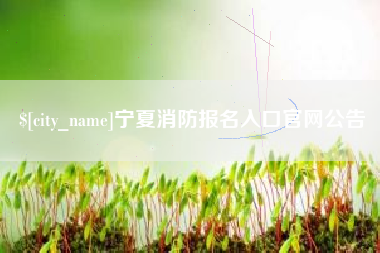 萍乡宁夏消防报名入口官网公告