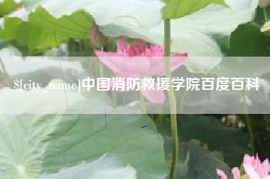 萍乡中国消防救援学院百度百科