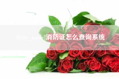 萍乡消防证怎么查询系统