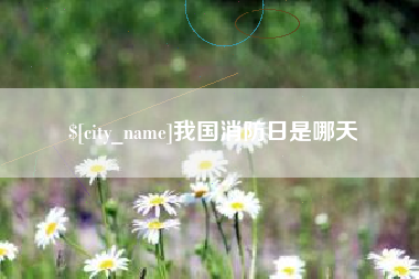 萍乡我国消防日是哪天
