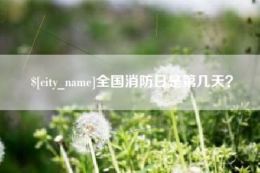 萍乡全国消防日是第几天？