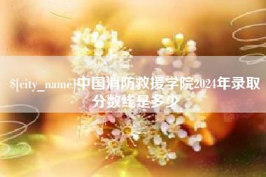 萍乡中国消防救援学院2024年录取分数线是多少