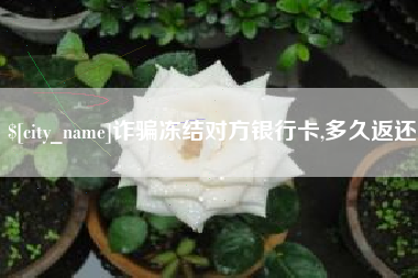 萍乡诈骗冻结对方银行卡,多久返还