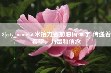 萍乡50米接力赛加油稿200字-传递着希望、力量和信念