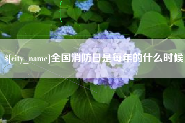 萍乡全国消防日是每年的什么时候