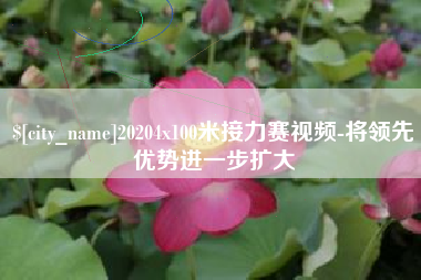 萍乡20204x100米接力赛视频-将领先优势进一步扩大
