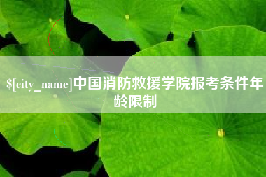 萍乡中国消防救援学院报考条件年龄限制
