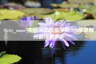 萍乡中国消防救援学院2020年录取分数线是多少