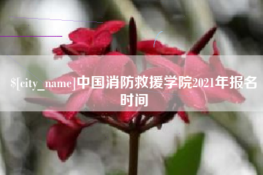 萍乡中国消防救援学院2021年报名时间