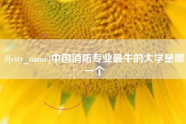 萍乡中国消防专业最牛的大学是哪一个