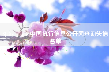 萍乡中国执行信息公开网查询失信名单