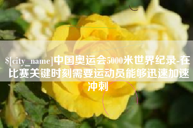 萍乡中国奥运会5000米世界纪录-在比赛关键时刻需要运动员能够迅速加速冲刺
