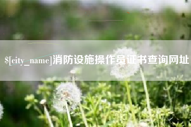 萍乡消防设施操作员证书查询网址
