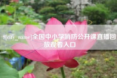 萍乡全国中小学消防公开课直播回放观看入口