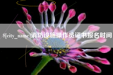 萍乡消防设施操作员证书报名时间