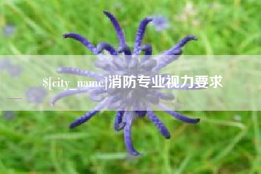 萍乡消防专业视力要求