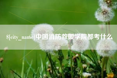 萍乡中国消防救援学院都考什么