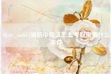 萍乡消防中控证怎么考取需要什么条件