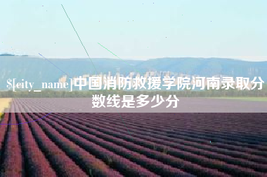 萍乡中国消防救援学院河南录取分数线是多少分