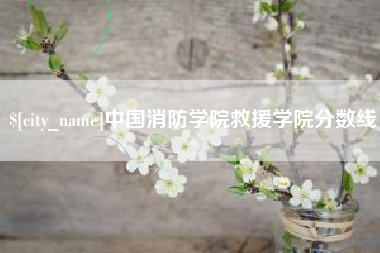 萍乡中国消防学院救援学院分数线